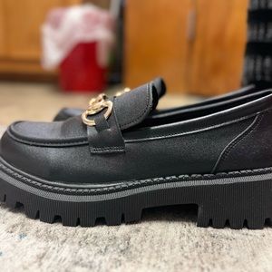 SHEIN black loafers